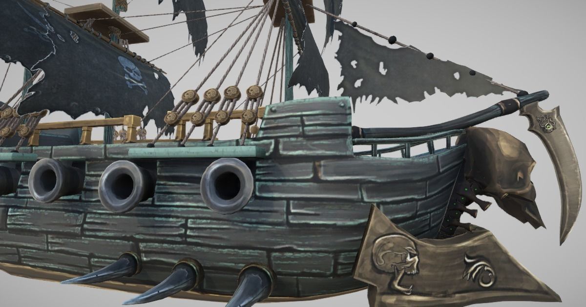 Ghost Ship Low-poly 3D model_1