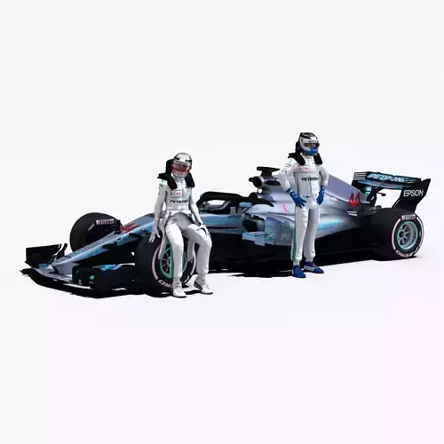 Mercedes AMG F1 W09 EQ Power Low-poly 3D model