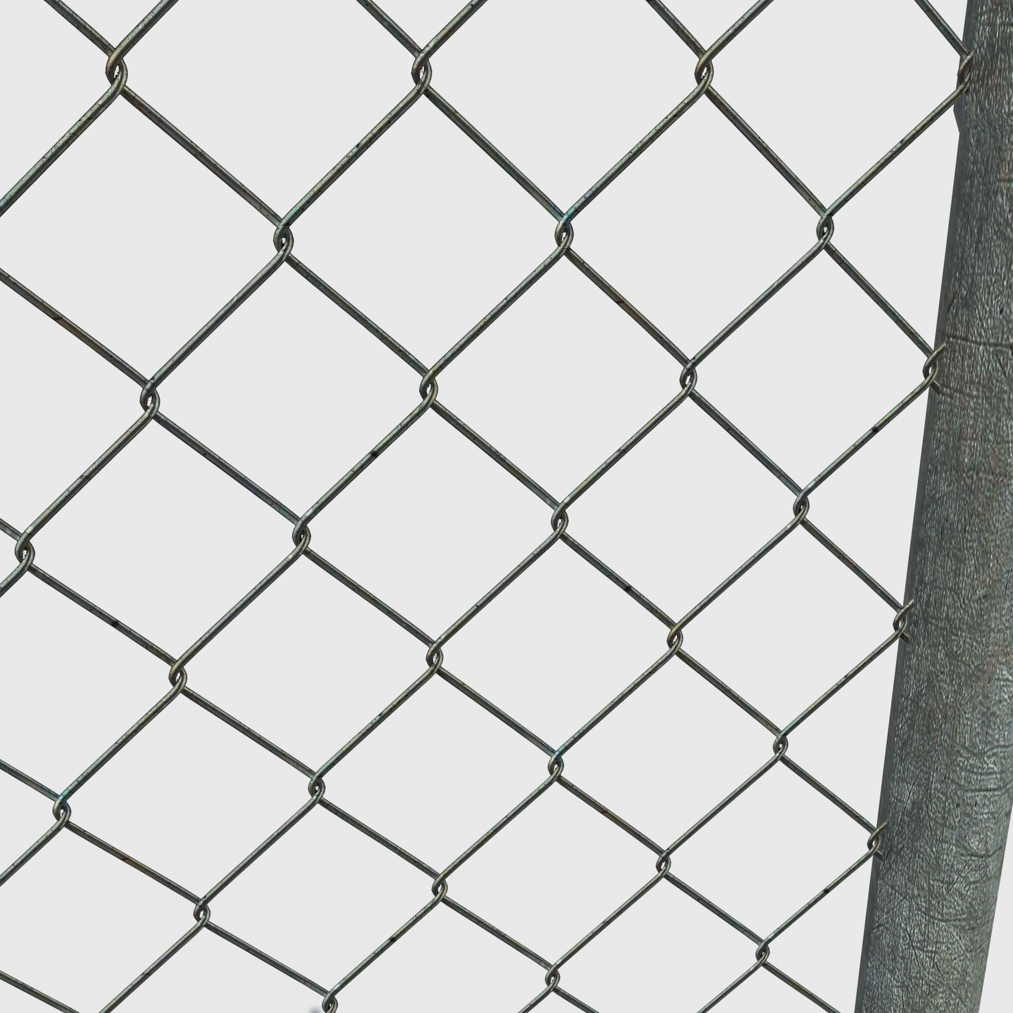 low poly Fence wall Low-poly 3D model_3