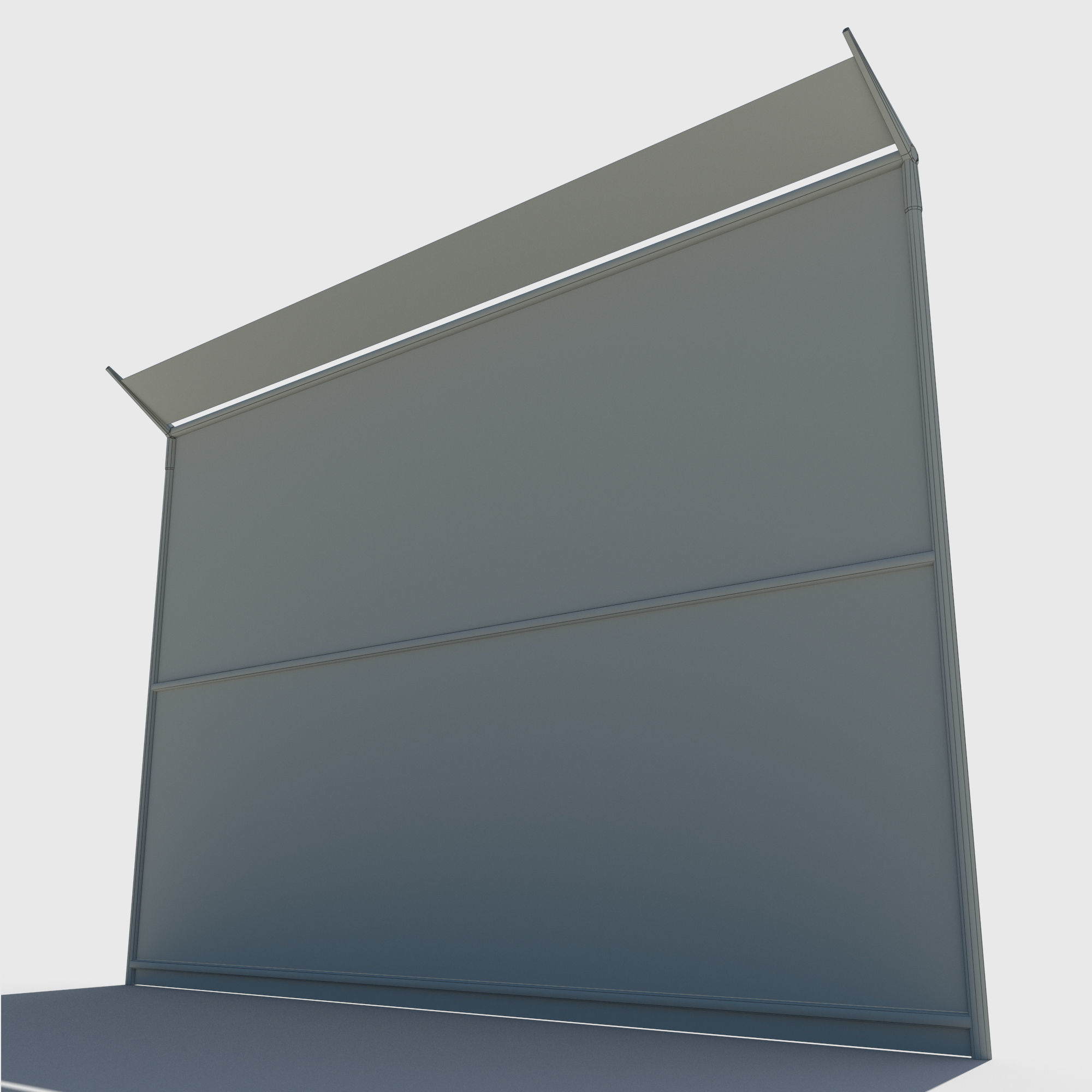 low poly Fence wall Low-poly 3D model_6