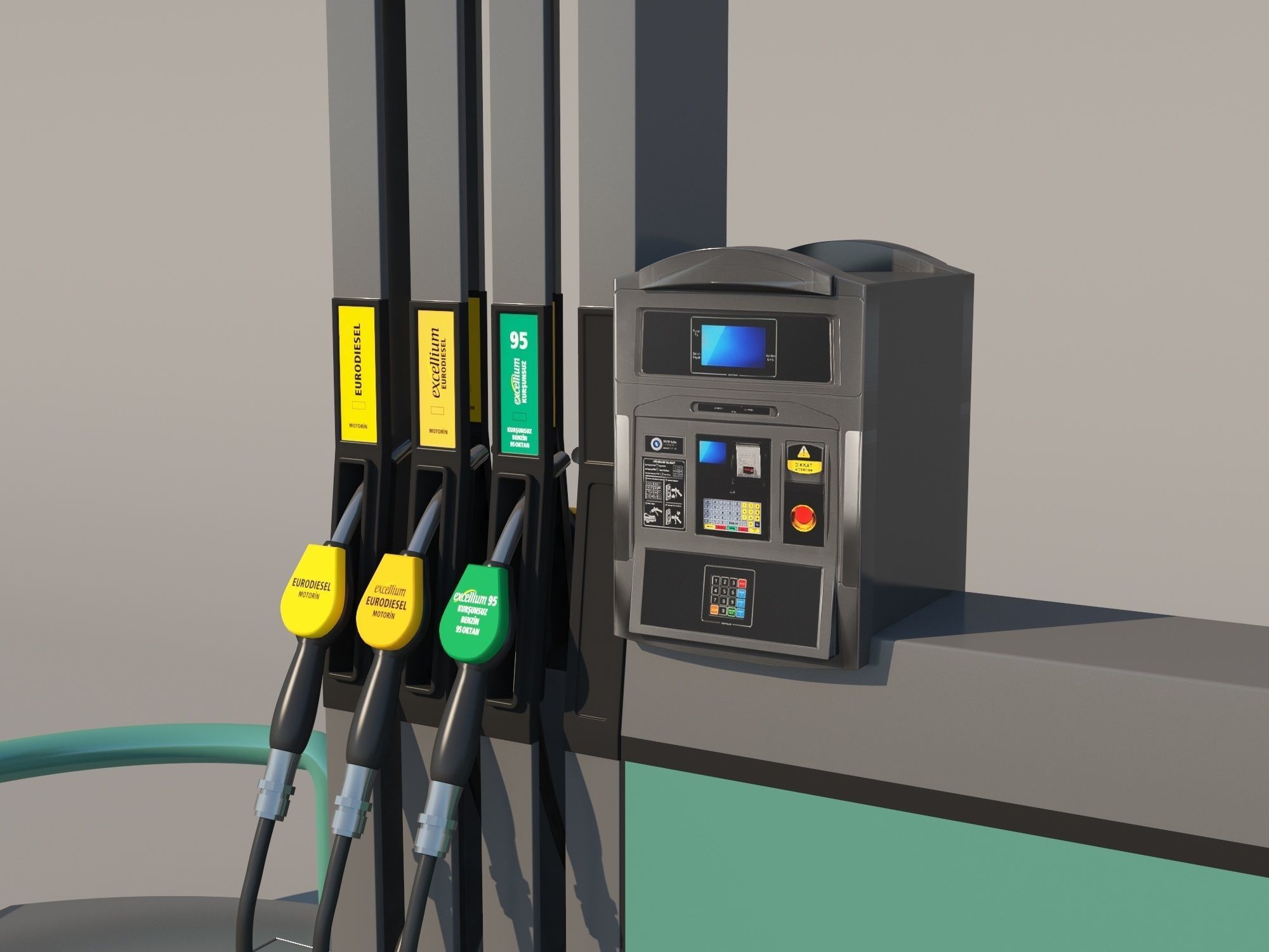 Fuel Dispenser 3D model_4
