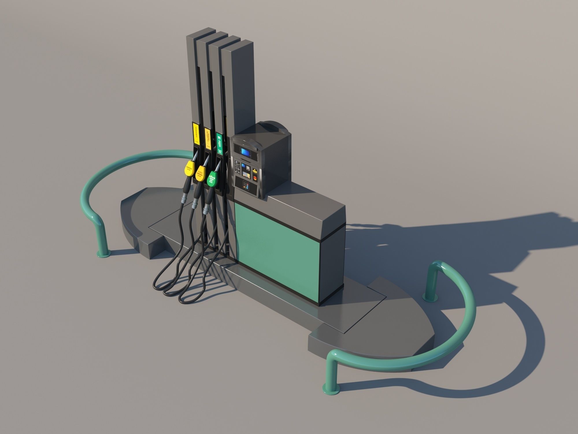Fuel Dispenser 3D model_2