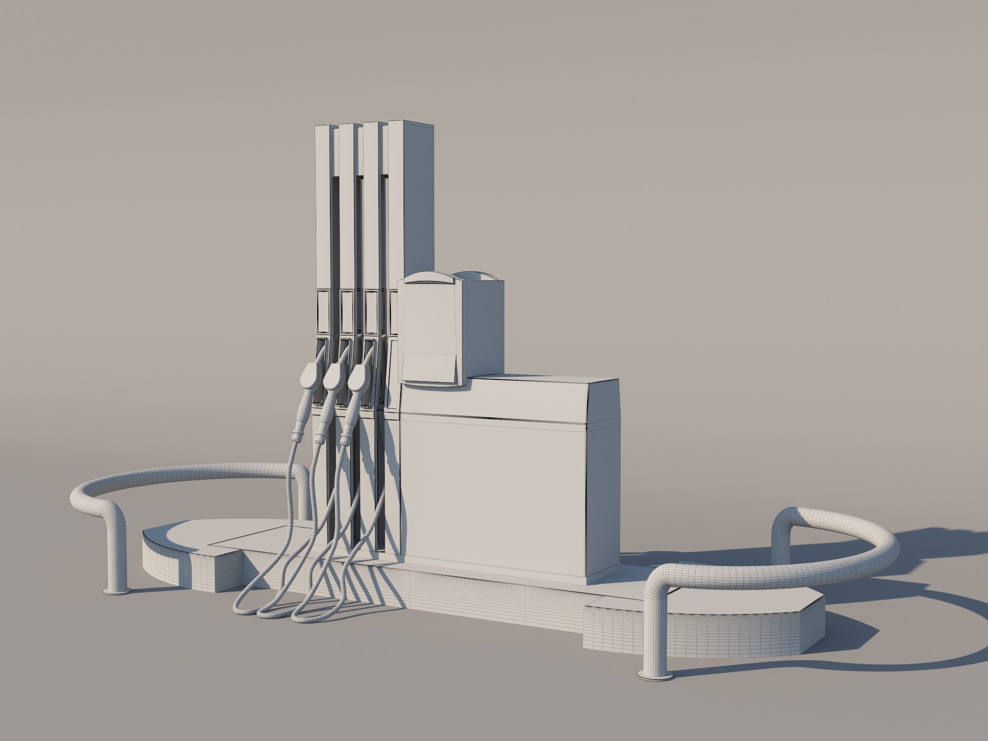 Fuel Dispenser 3D model_1