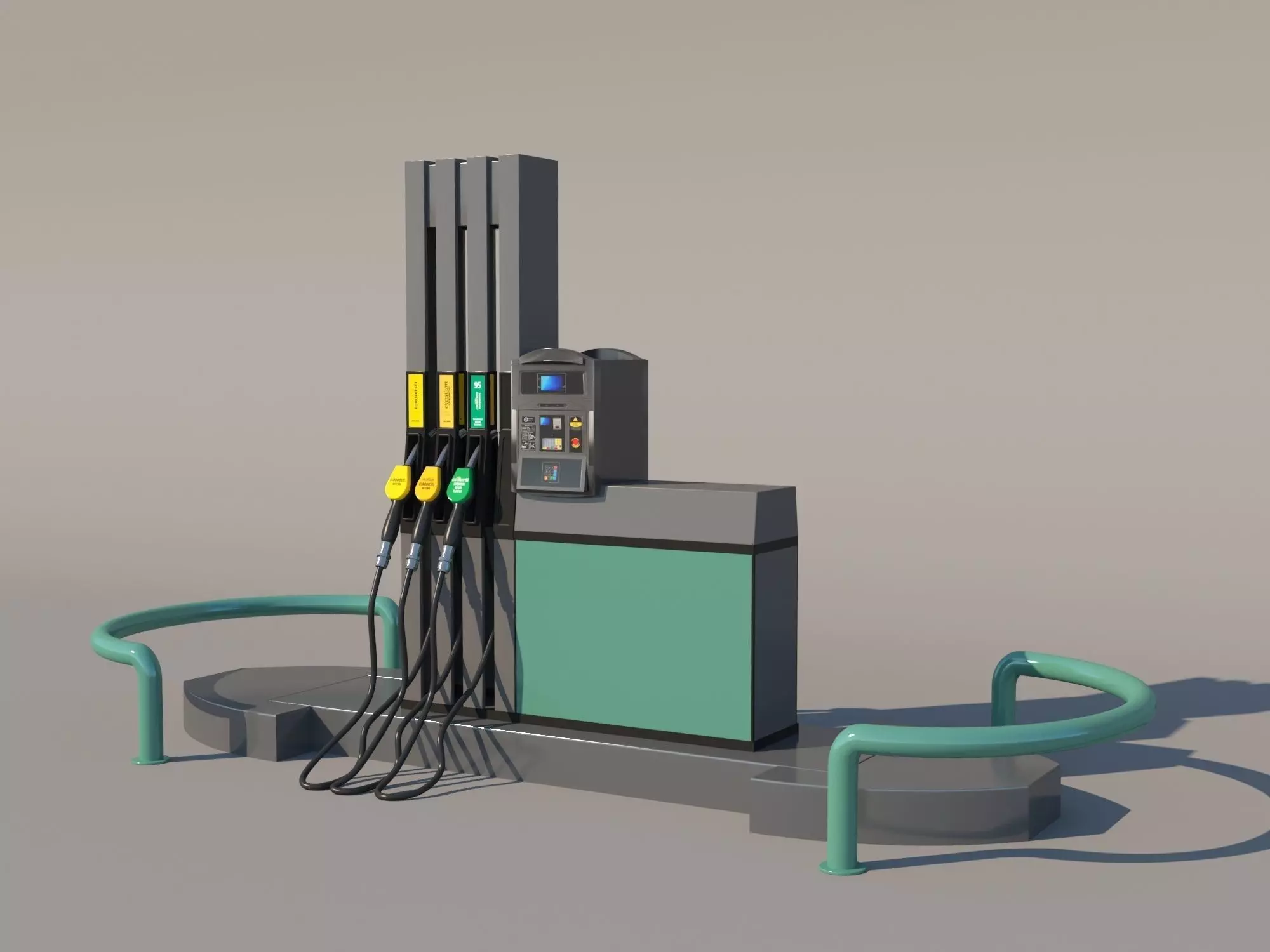 Fuel Dispenser 3D model_0