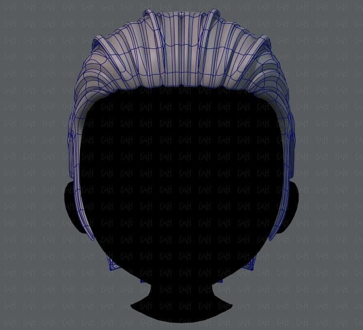 3D Hair style for boy V39 Low-poly 3D model_9
