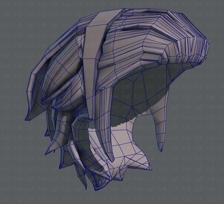 3D Hair style for boy V39 Low-poly 3D model_44