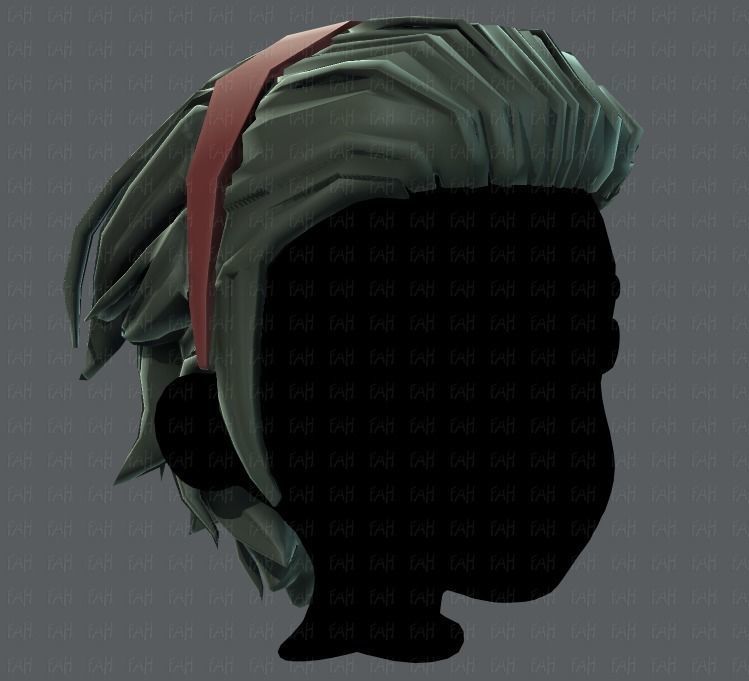 3D Hair style for boy V39 Low-poly 3D model_18