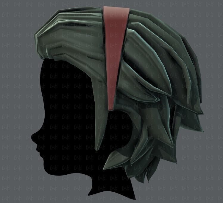 3D Hair style for boy V39 Low-poly 3D model_23