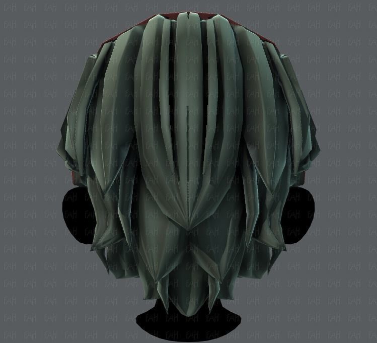 3D Hair style for boy V39 Low-poly 3D model_21