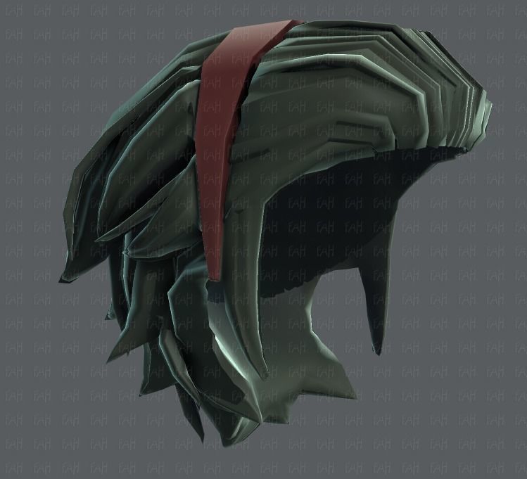 3D Hair style for boy V39 Low-poly 3D model_43