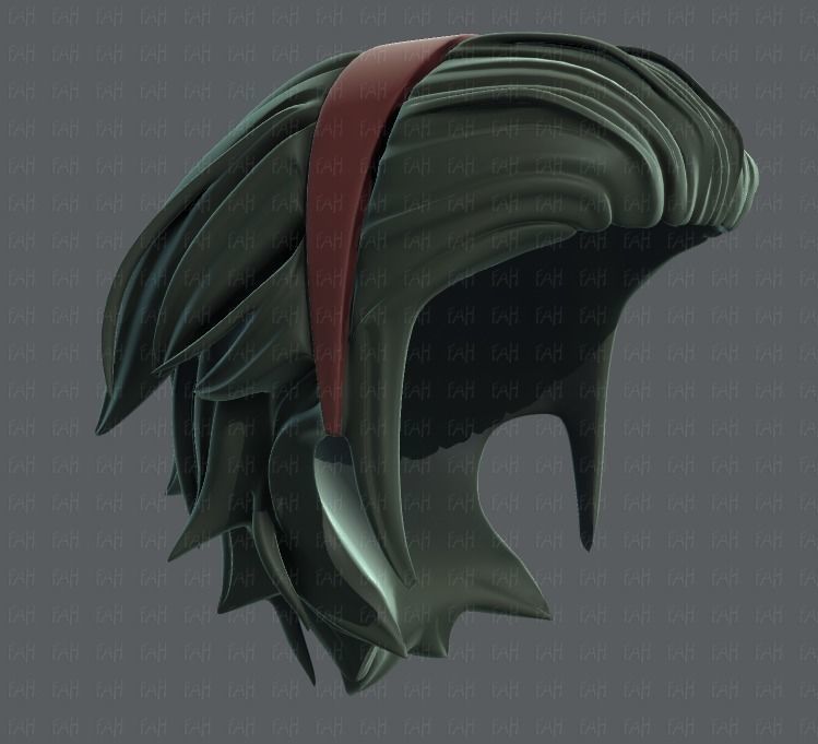 3D Hair style for boy V39 Low-poly 3D model_41