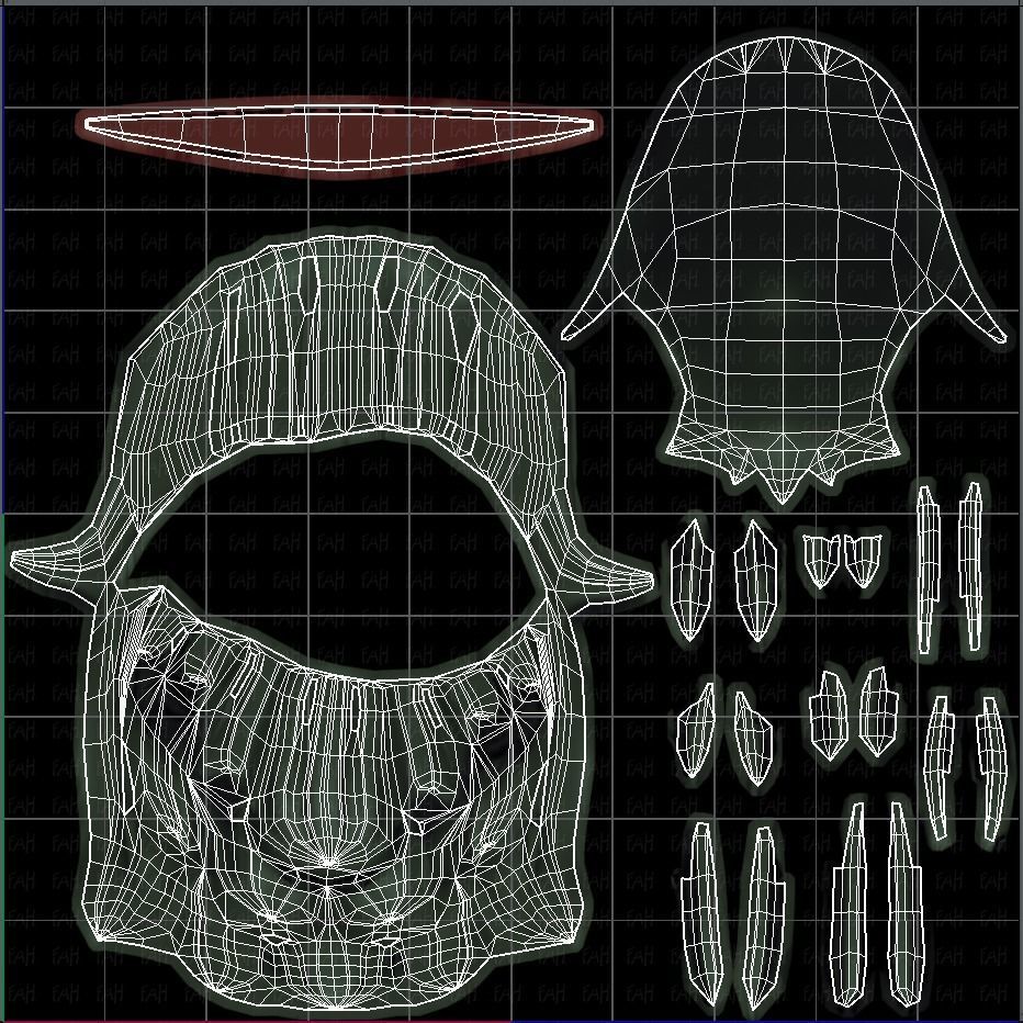 3D Hair style for boy V39 Low-poly 3D model_45