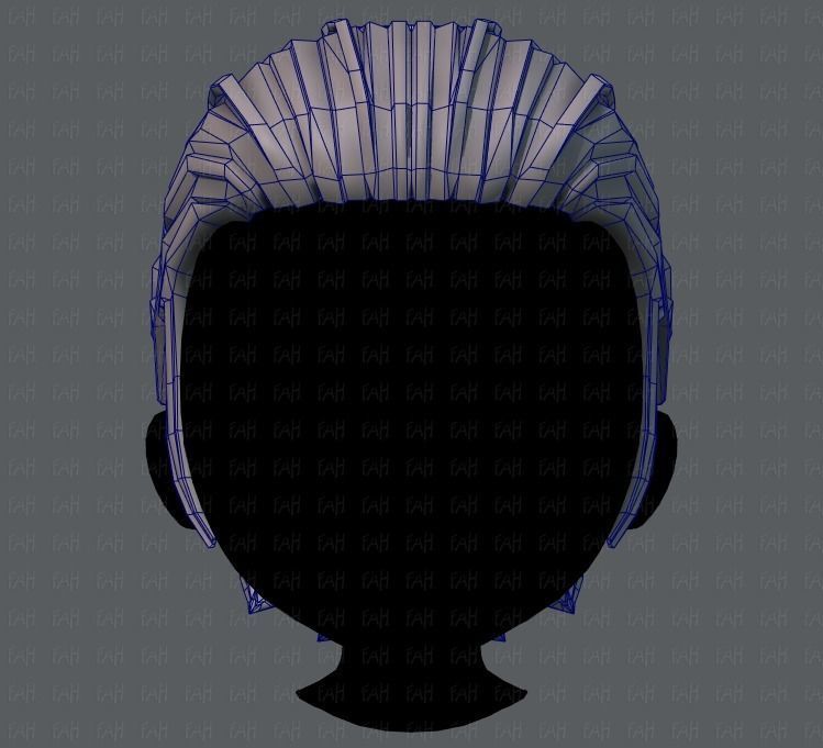 3D Hair style for boy V39 Low-poly 3D model_25