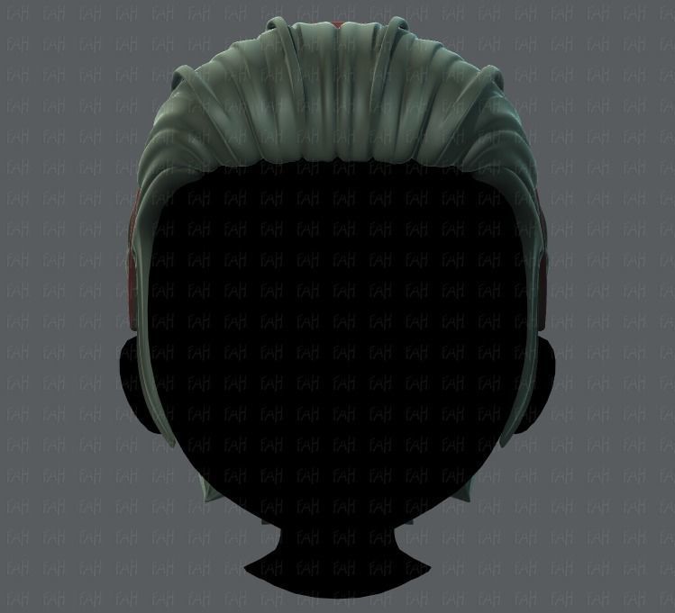 3D Hair style for boy V39 Low-poly 3D model_1
