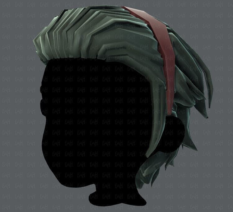 3D Hair style for boy V39 Low-poly 3D model_24