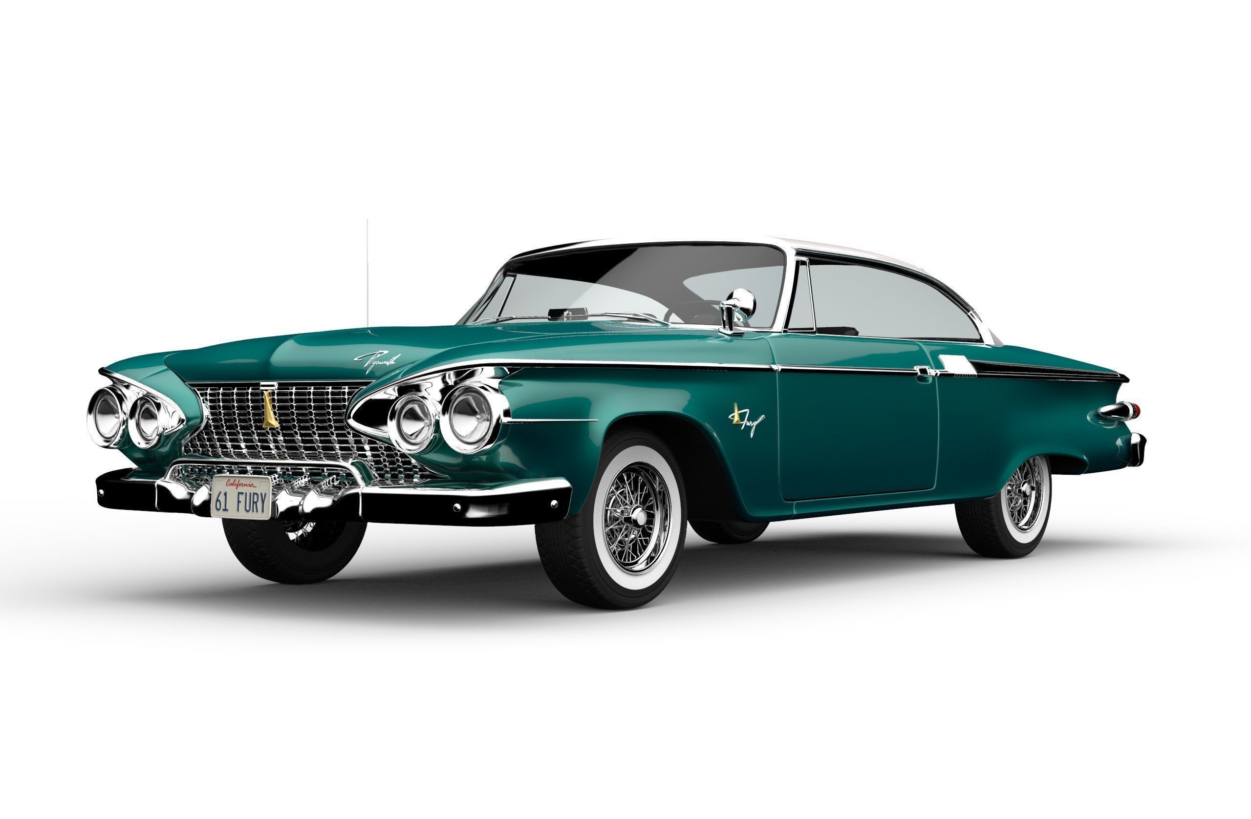 Old school American cars 3D Model Collection_3