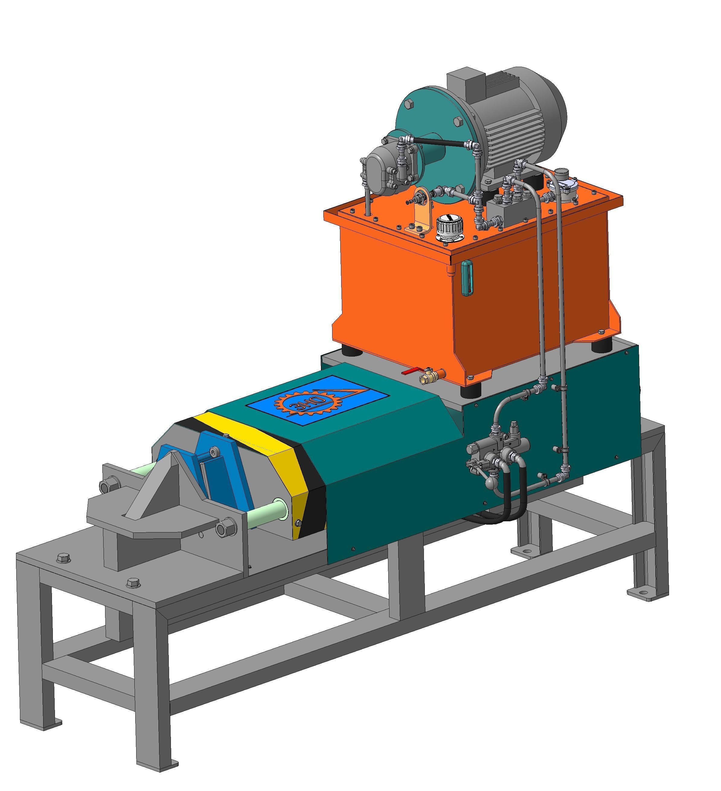 Hydraulic press 3D model_0