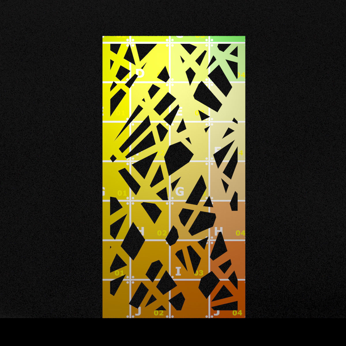 Low-poly CNC panel Lines hard lattice Low-poly 3D model_4