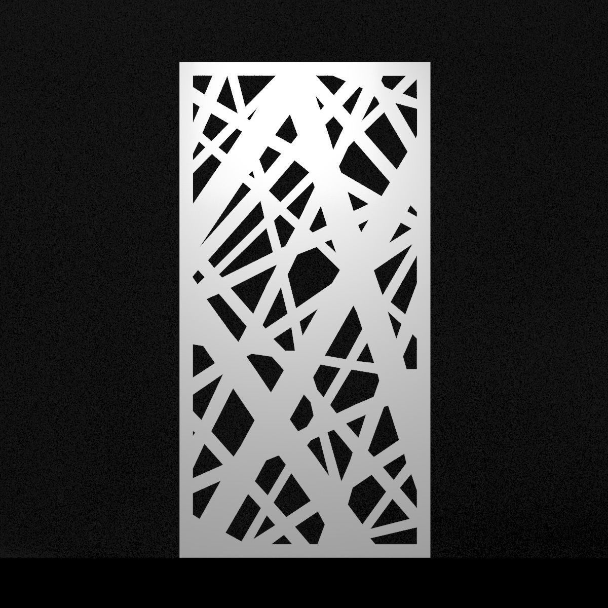 Low-poly CNC panel Lines hard lattice Low-poly 3D model_2