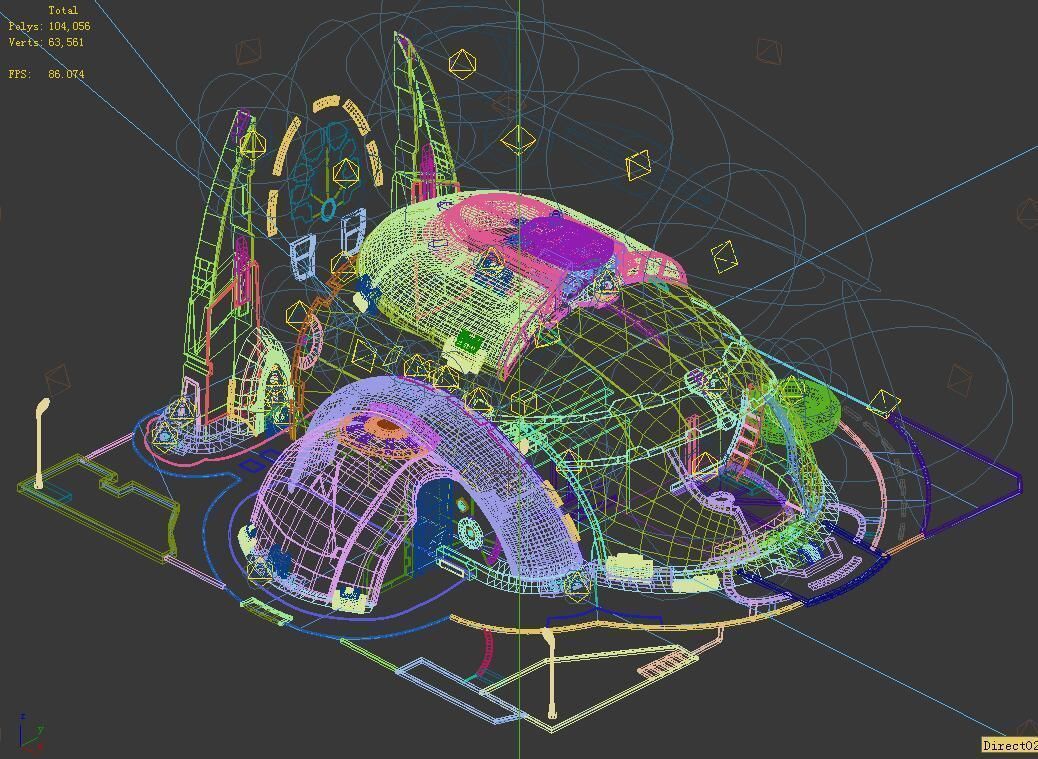 Heterogeneous World - Guard Training Factory 01 3D model_2