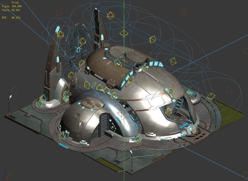 Heterogeneous World - Guard Training Factory 01 3D model_4