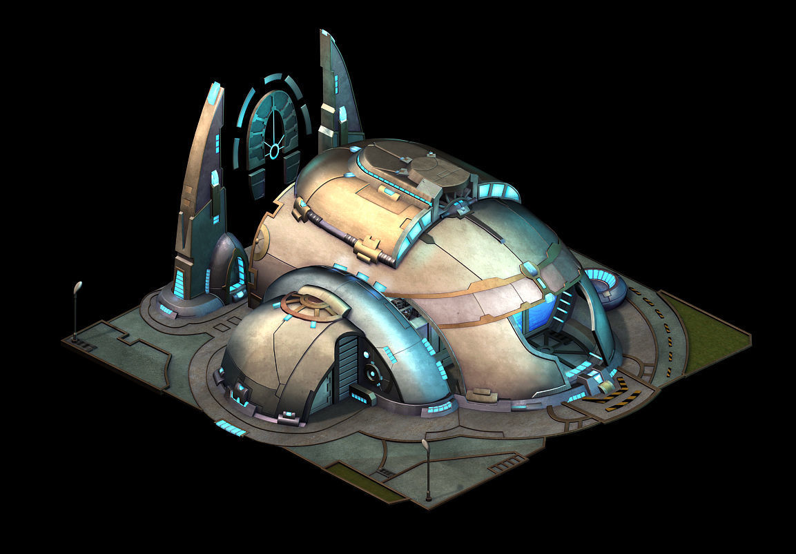 Heterogeneous World - Guard Training Factory 01 3D model_1