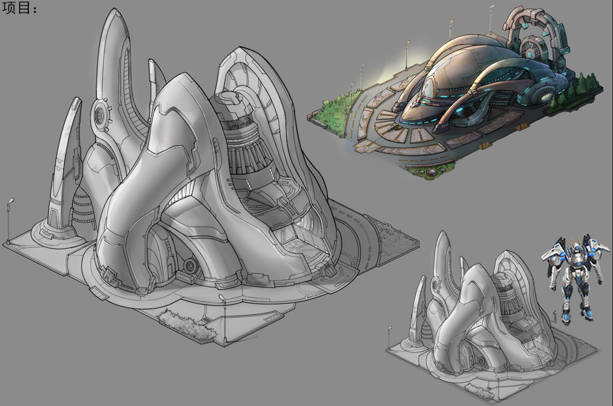 Different dimension world - guard training ground 03 3D model_5