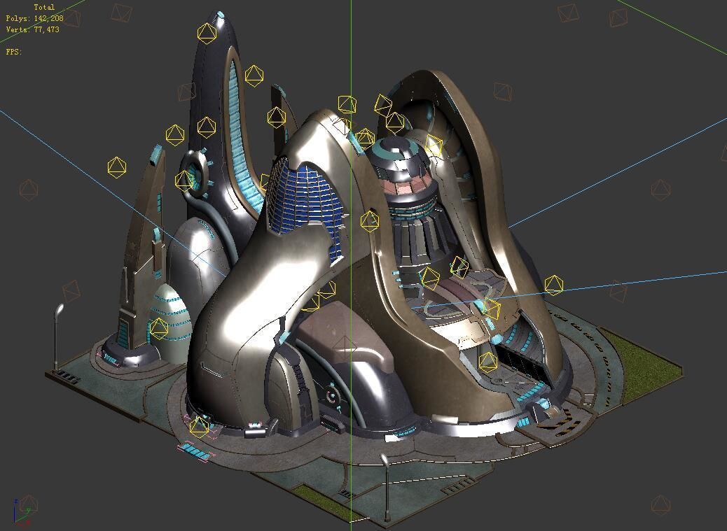 Different dimension world - guard training ground 03 3D model_1