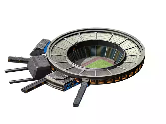 Different dimension - stadium - square 02 3D model