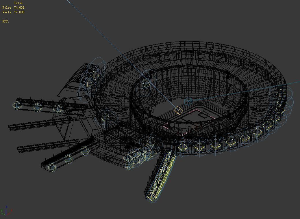 Different dimension - stadium - square 02 3D model_1