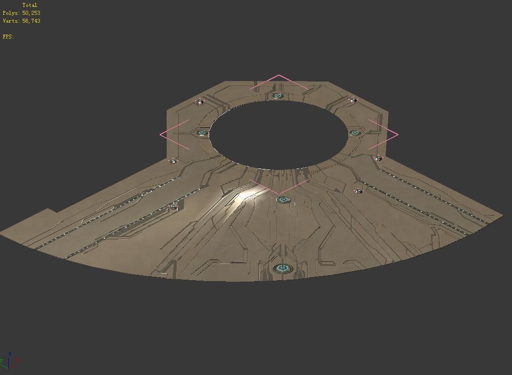 Cosmic Circle Square 01 3D model_1