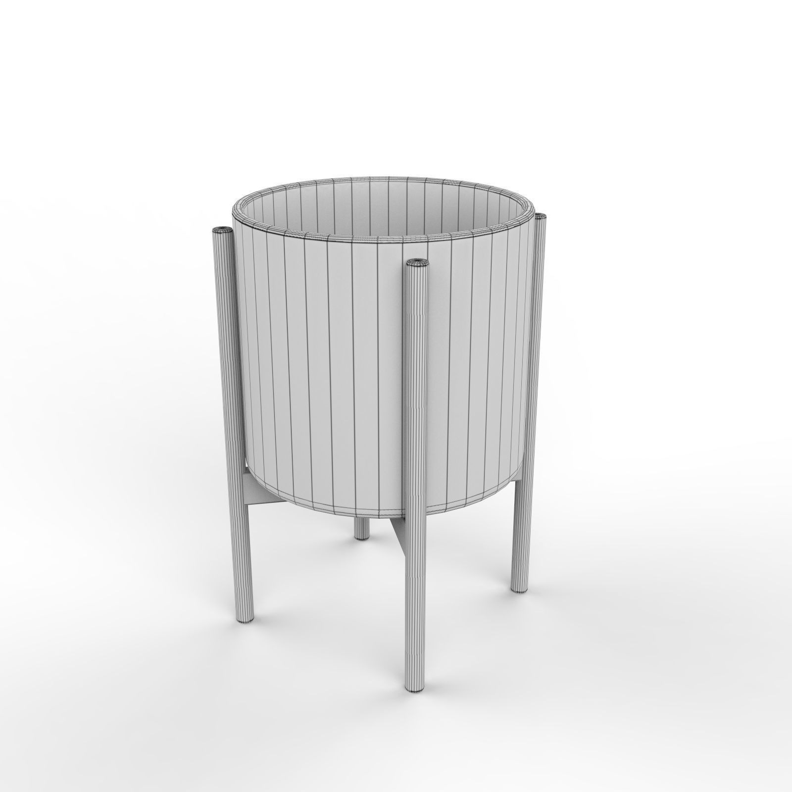  Cylinder Pot Free low-poly 3D model_5
