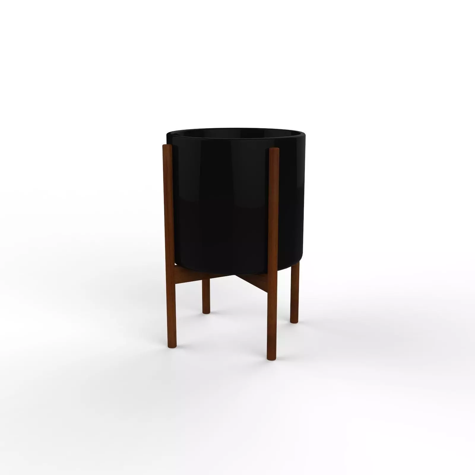  Cylinder Pot Free low-poly 3D model_0