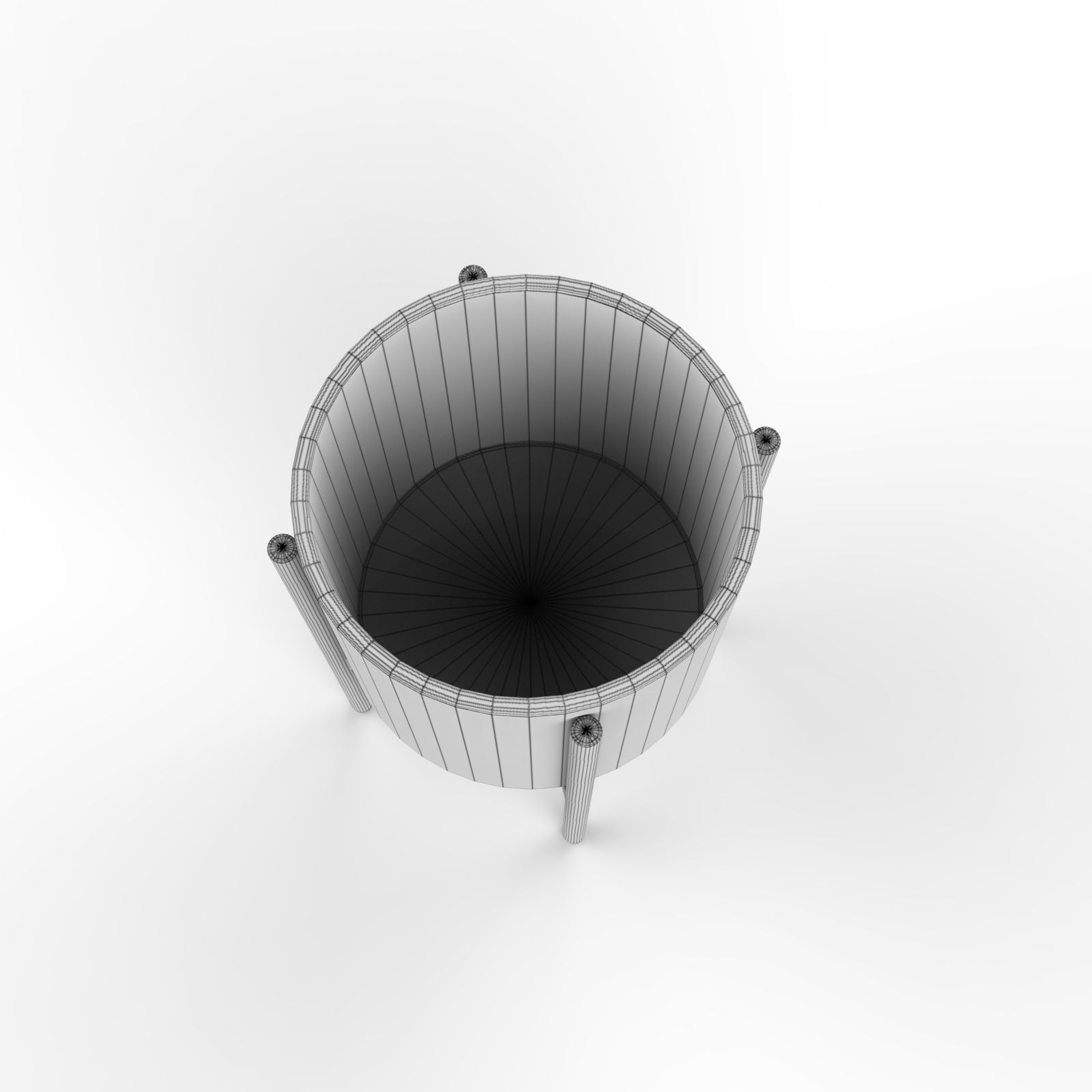  Cylinder Pot Free low-poly 3D model_4