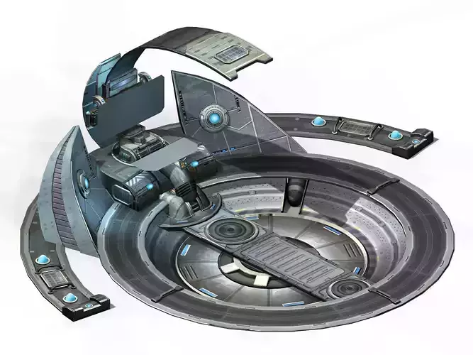 Battleship-console futuristic spaceship