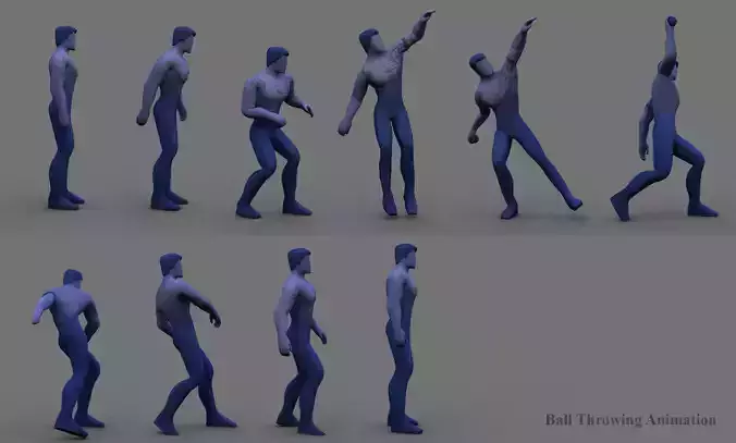 Ball Throwing Animation  3D model