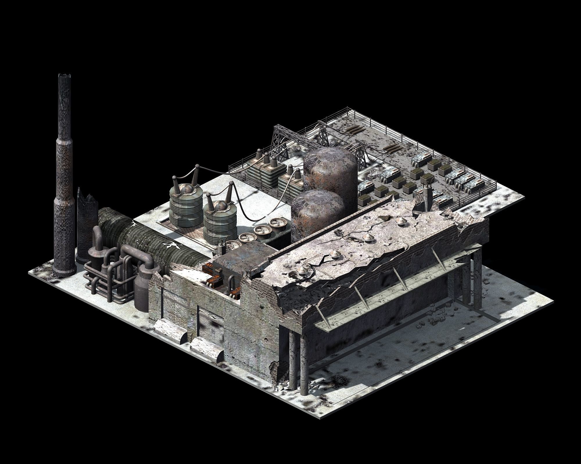 War-city-scars 07 3D model_4