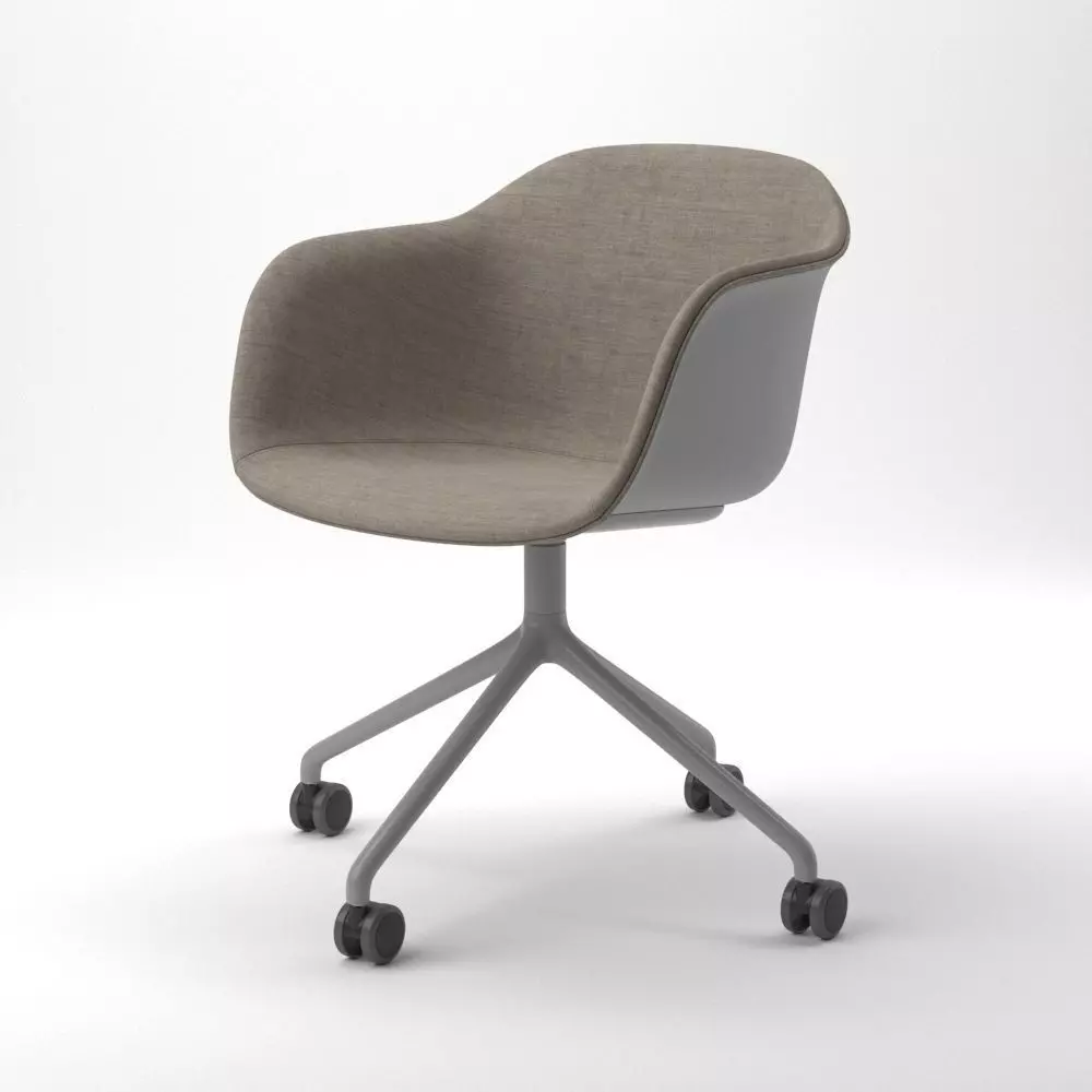 Muuto - Fiber armchair swivel base w 3D model