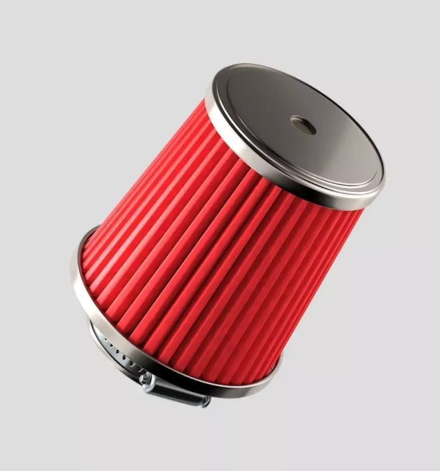 Air filter Low-poly 3D model_0