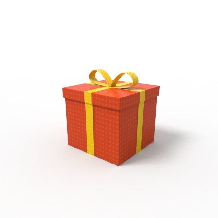 Gift box 3D model_4