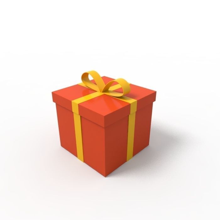 Gift box 3D model_1