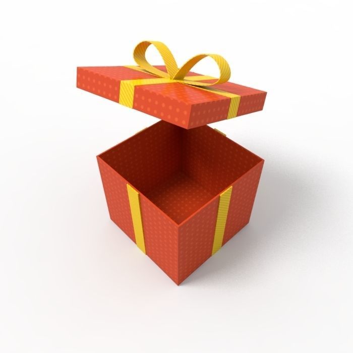 Gift box 3D model_3