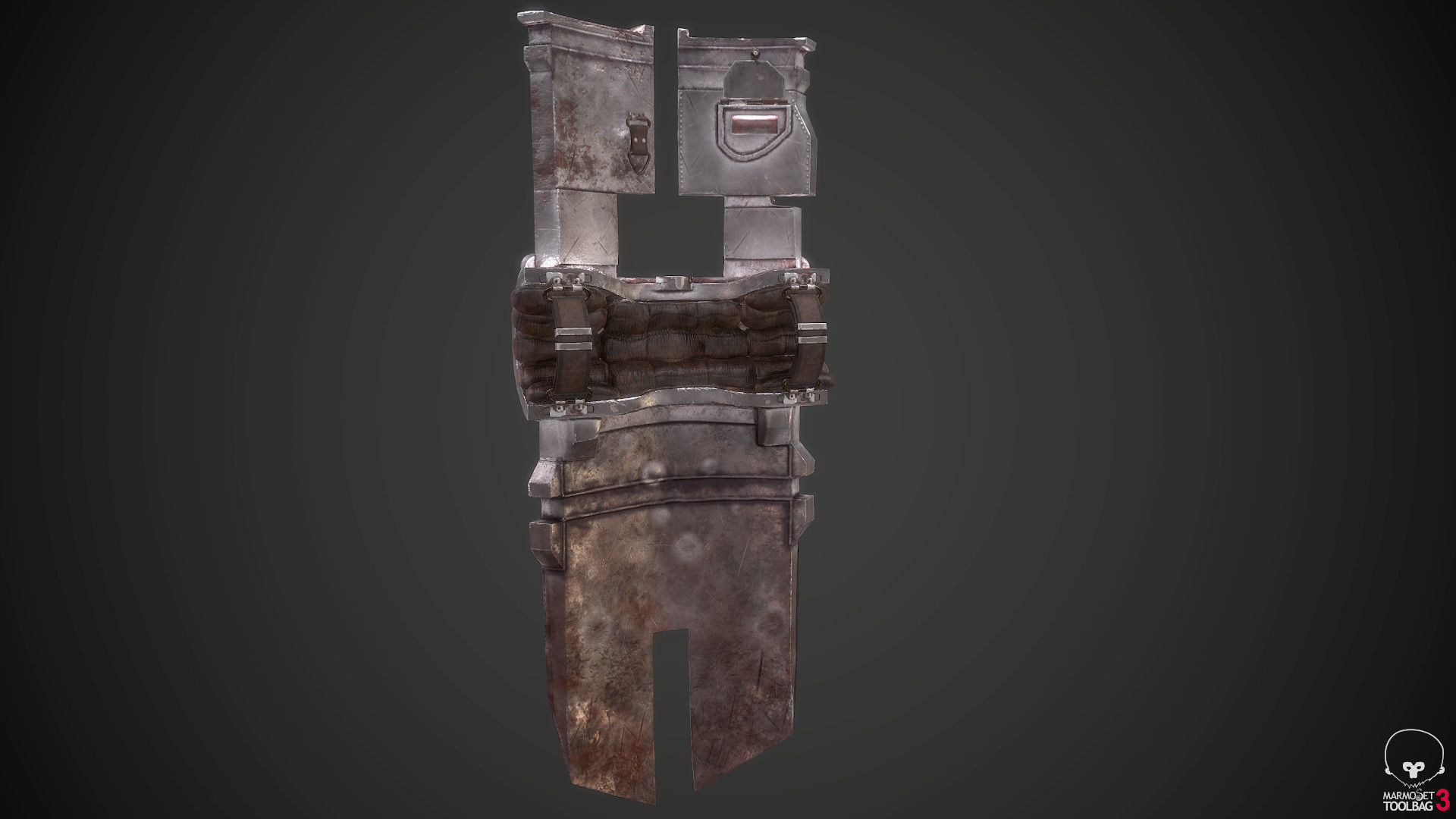 Shield Gunner Low-poly 3D model_3