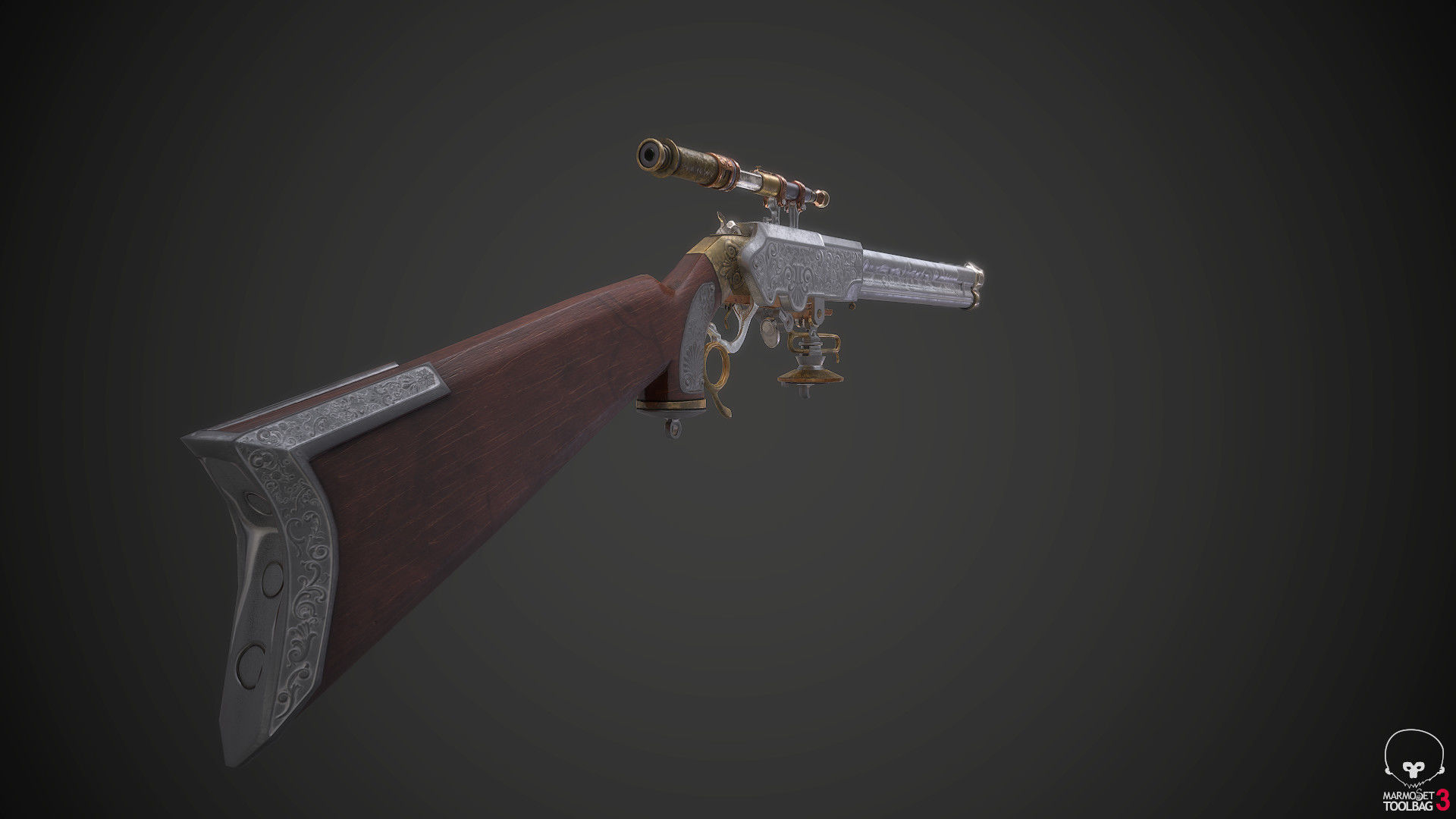 Shield Gunner Low-poly 3D model_2