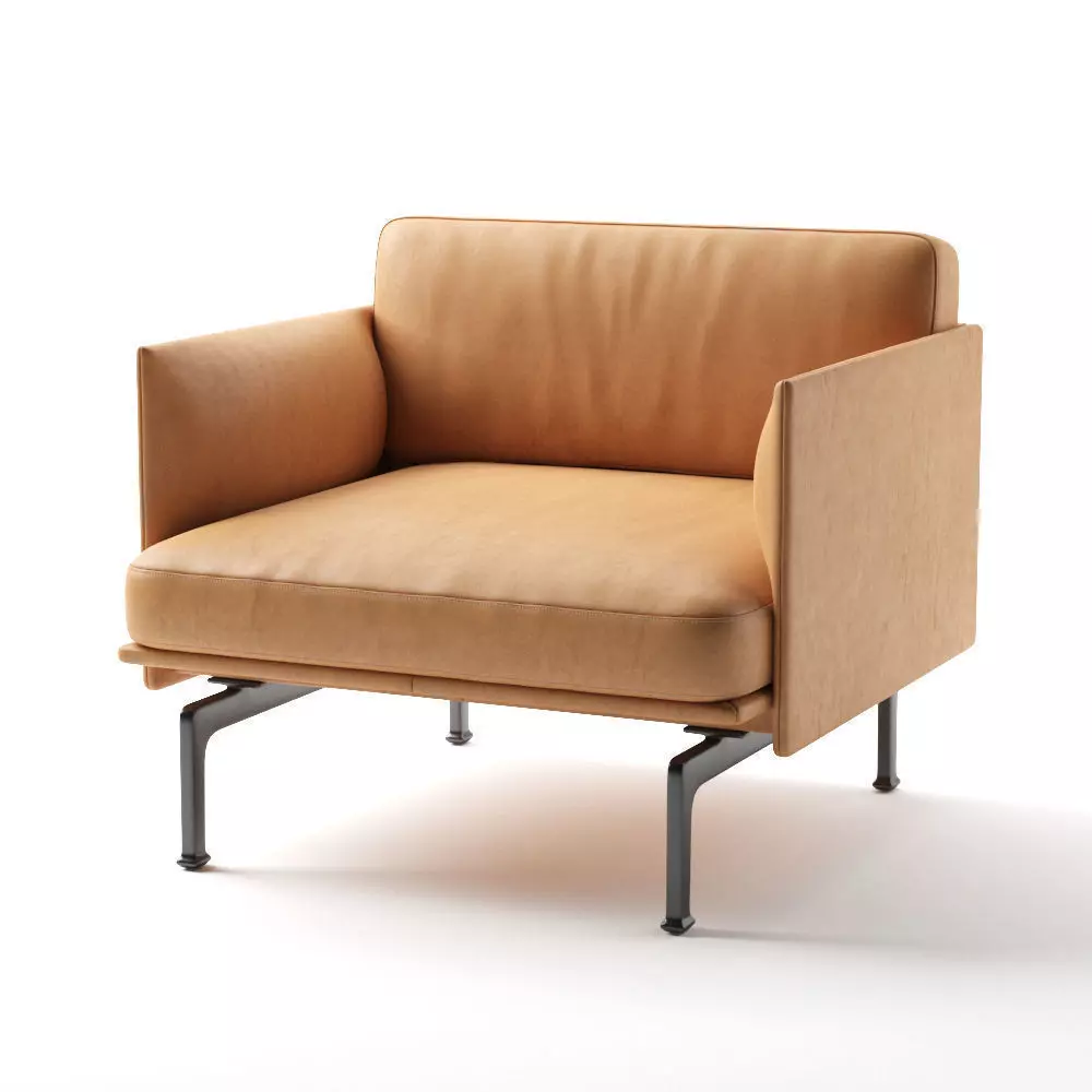 Muuto outline series armchair 78 3D model
