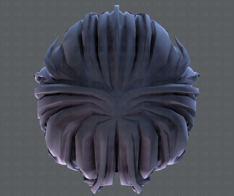 3D Hair style for boy V40 Low-poly 3D model_35