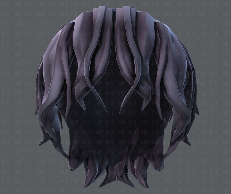 3D Hair style for boy V40 Low-poly 3D model_39