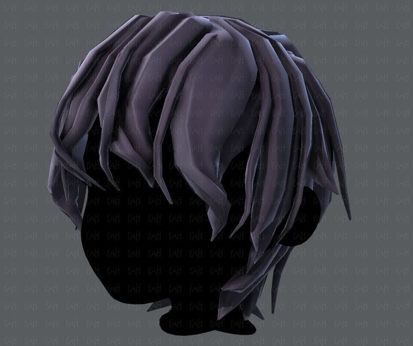 3D Hair style for boy V40 Low-poly 3D model_24