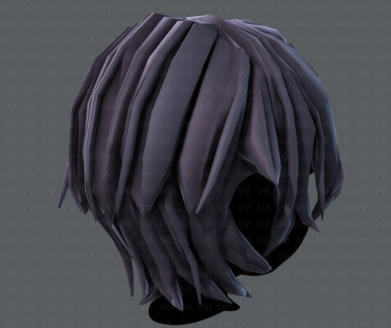 3D Hair style for boy V40 Low-poly 3D model_20