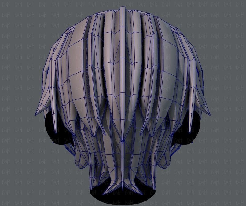 3D Hair style for boy V40 Low-poly 3D model_29